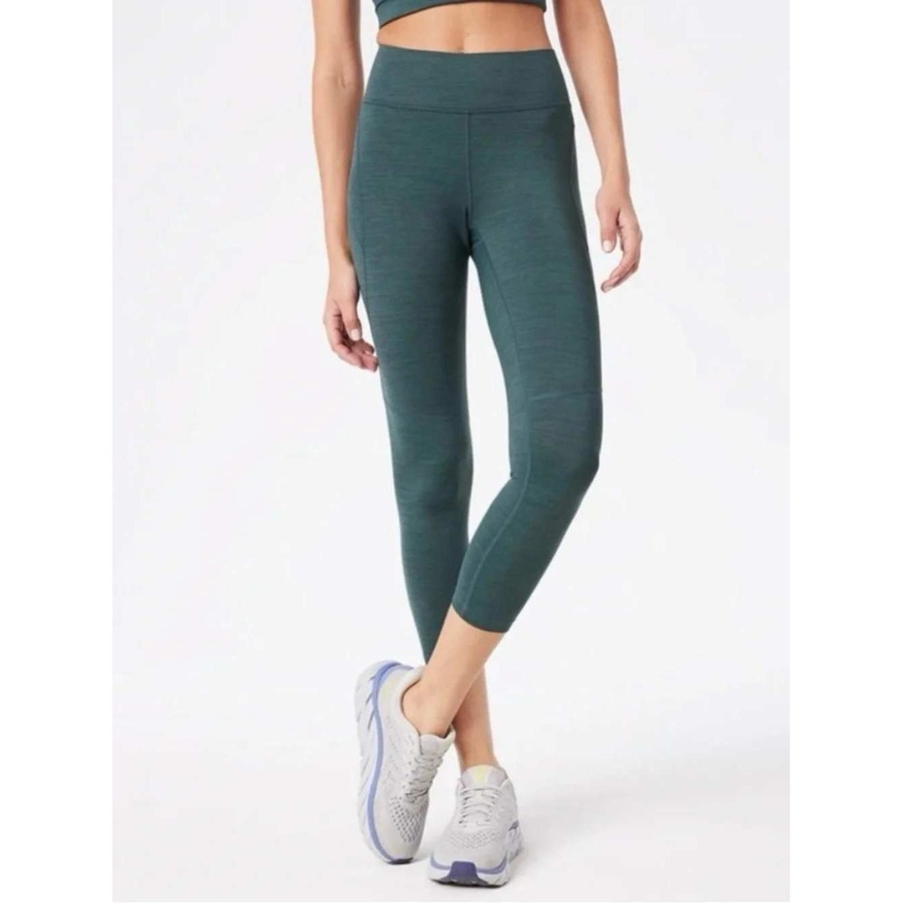 Outdoor Voices TechSweat  Leggings Hunter Green‎ Space Dye Womens Medium M 3/4